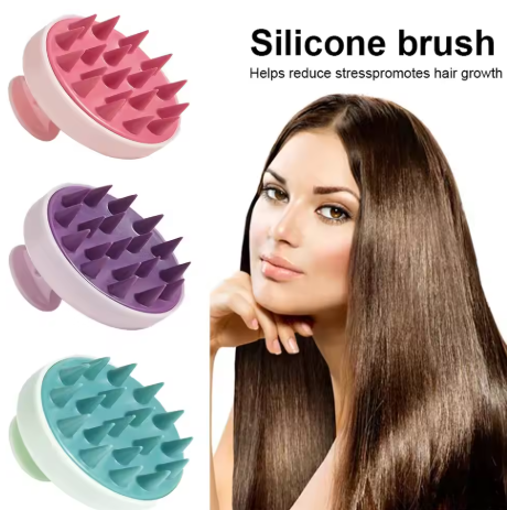 2-in-1 Silicone Scalp Massager & Shampoo Brush