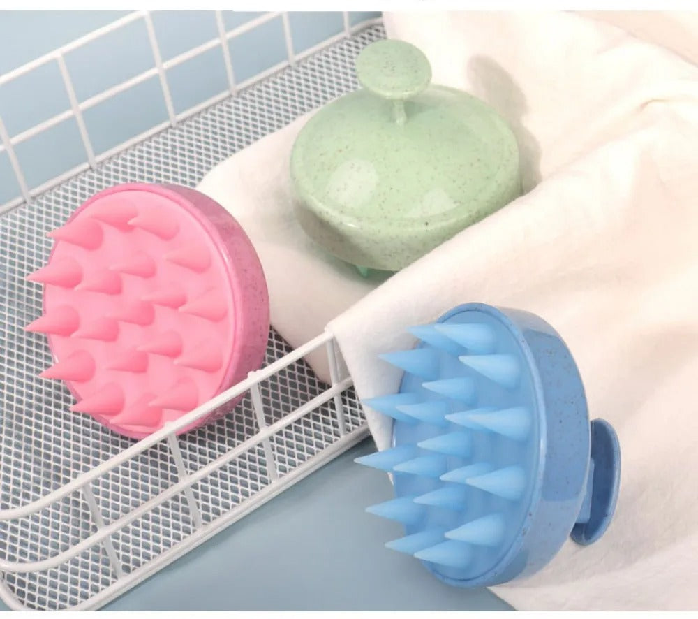 2-in-1 Silicone Scalp Massager & Shampoo Brush